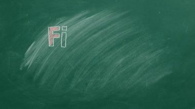 Okulun ilk günü. Greenboard 'da Görüntü.