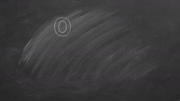 Open 24 hours written with chalk on blackboard — Stock Video