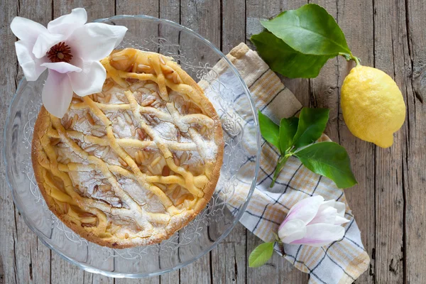 Receita toscana bolo vovó — Fotografia de Stock