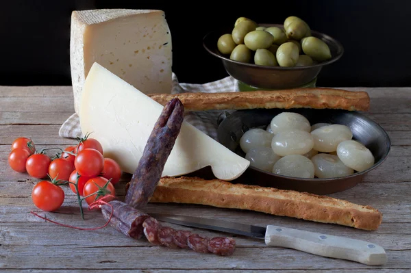 Verschiedene italienische Speisen — Stockfoto