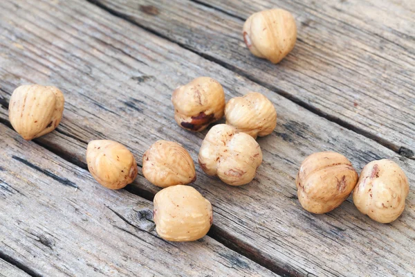 Raw Peeled Hazelnuts — Stock Photo, Image