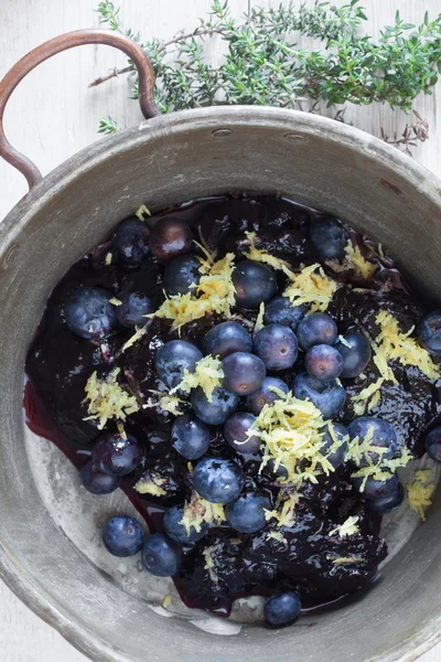 Vintage Blueberries Pan — Stock Photo, Image