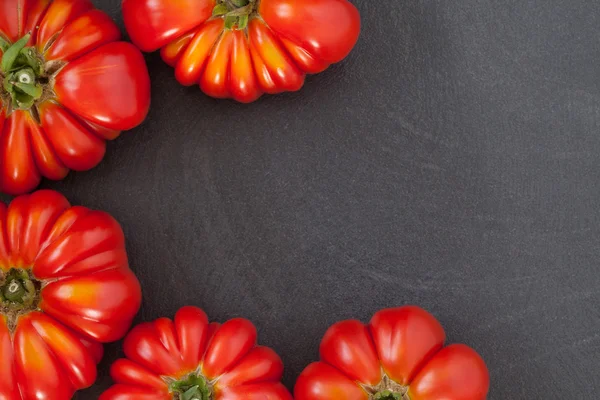 ビーフ ステーキ トマト フレーム — ストック写真