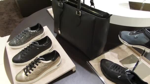 Женская обувь и аксессуары — стоковое видео