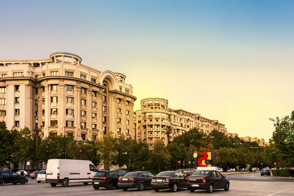 Hora punta Bucarest Rumania — Foto de Stock