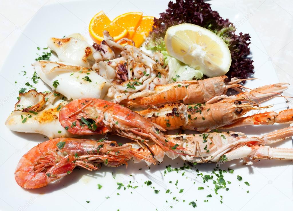 Grilled Seafood Dish