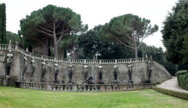 Duvar Muses Pegasus çeşme Villa Lante İtalya ile