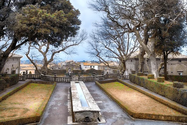 The Table Fountain Villa Lante Italy — Stock Photo, Image