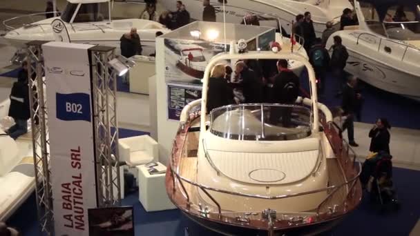 La Baia Nautical At Boat Show Roma — Stock Video