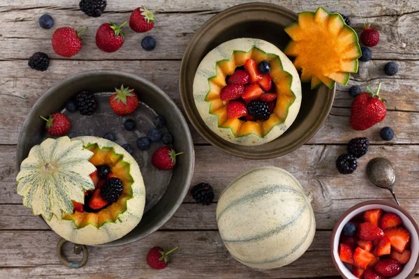 Meloner og bær - Stock-foto