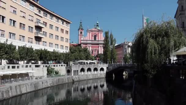 Ljubljanica River — Stock Video