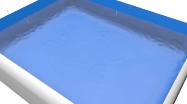 Su kabı içinde düşen yağmur damlaları