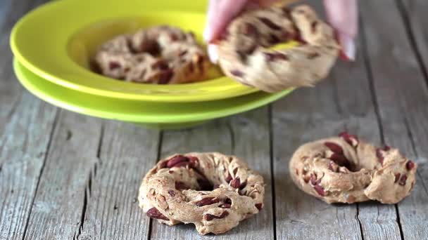 Napoliten Taralli kurabiye — Stok video