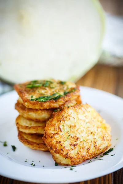 Vegetable fritters with cabbage and dill — Stock Photo, Image