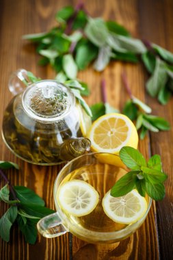 yeşil çay limon ve nane