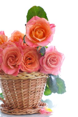 Bir buket pembe gül.