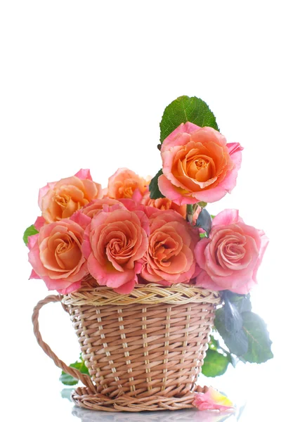 Strauß rosa Rosen — Stockfoto