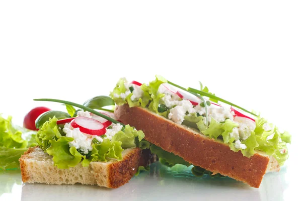 Sajt, retek, saláta szendvics Jogdíjmentes Stock Fotók