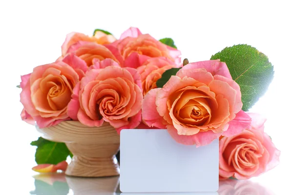 Strauß rosa Rosen — Stockfoto