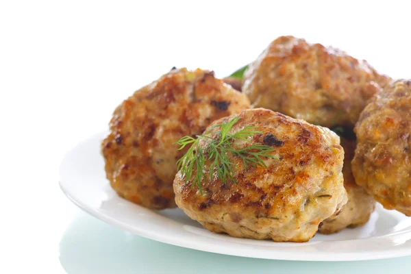 Fried meatballs with herbs — Stock Photo, Image