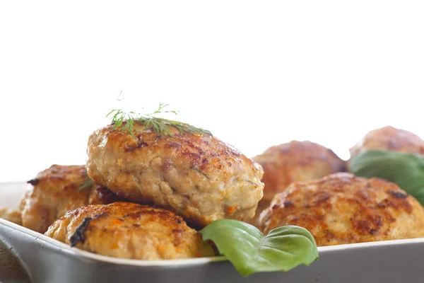 Fried meatballs with herbs — Stock Photo, Image