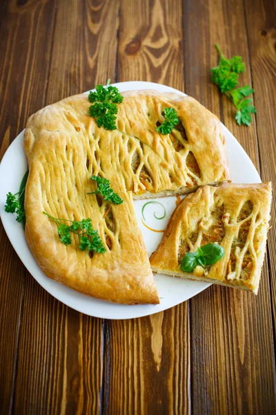 Pie with cabbage — Stock Photo, Image