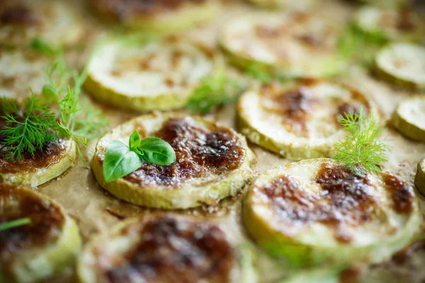 Zucchini baked with sauce — Stock Photo, Image