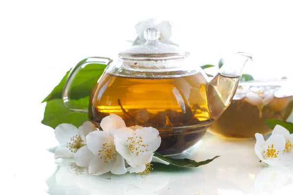 Jasmine tea in a teapot Stock Picture