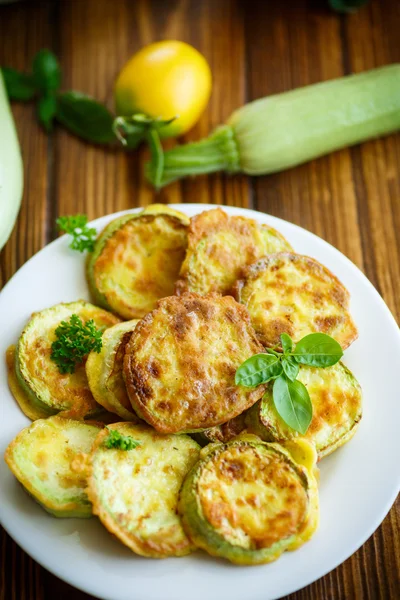 Zucchini fried in batter — Stock Photo, Image