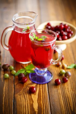 Kırmızı Olgun Kiraz soğuk Komposto