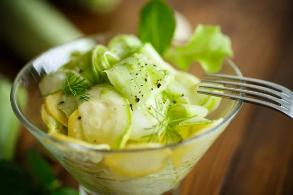 Salad of marinated zucchini in spices — Stock Photo, Image