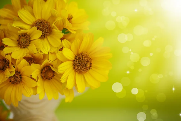 Sommerstrauß aus gelben Gänseblümchen — Stockfoto