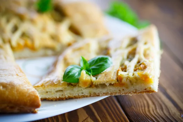 Kuchen mit Kohl — Stockfoto