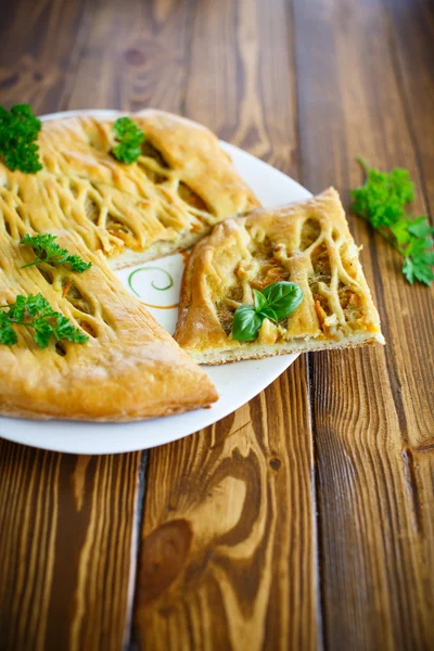 Pie with cabbage — Stock Photo, Image