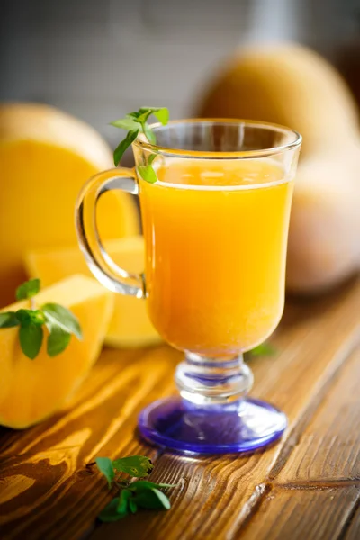 Fresh pumpkin juice in a glass — Stock Photo, Image