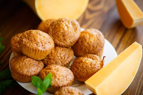 Sweet pumpkin muffins — Stock Photo, Image