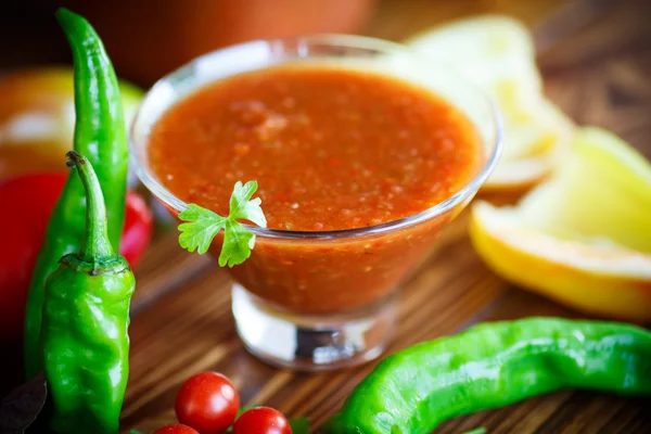 Salsas Adjika de verduras frescas —  Fotos de Stock