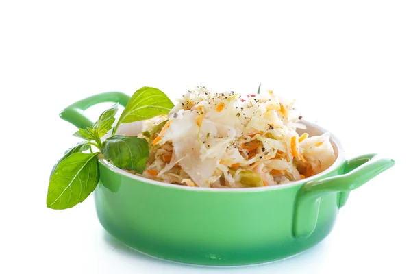 Sauerkraut with carrots in a bowl — Stock Photo, Image