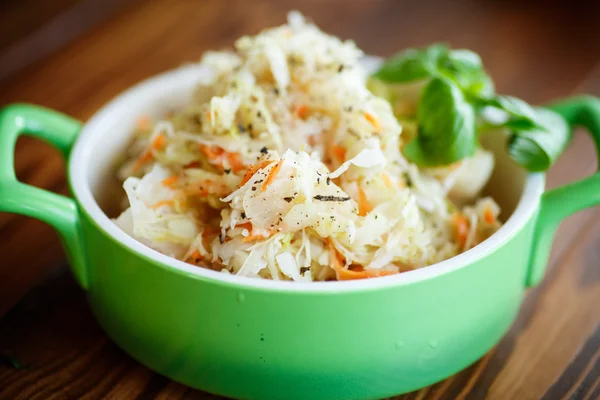 Sauerkraut with carrots in a bowl — Stock Photo, Image