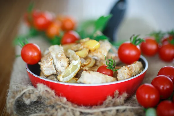 Filete asado rodajas de pavo con verduras — Foto de Stock