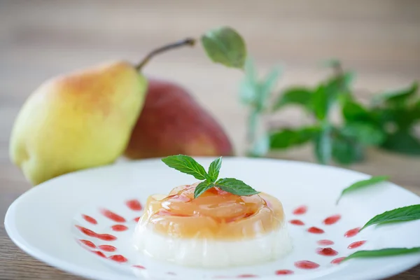 Dairy dessert panna cotta — Stock Photo, Image