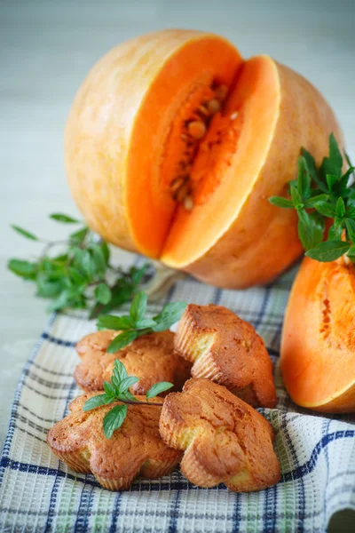 Pompoen muffins — Stockfoto