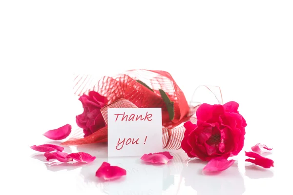 Rose red with gratitude — Stock Photo, Image