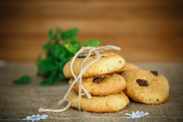 Biscotti fatti in casa con gocce di cioccolato — Foto Stock