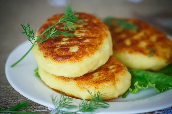 Kentang kue dengan daging — Stok Foto