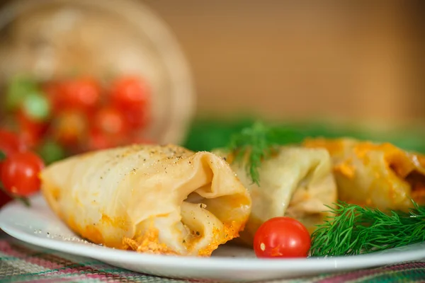 Braised cabbage leaves wrapped rolls — Stock Photo, Image