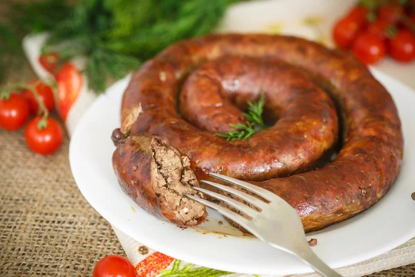 Sausage fried — Stock Photo, Image