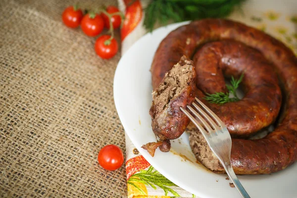 Sausage fried — Stock Photo, Image