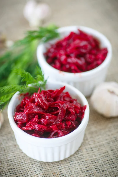 Beet caviar with garlic — Stock Photo, Image