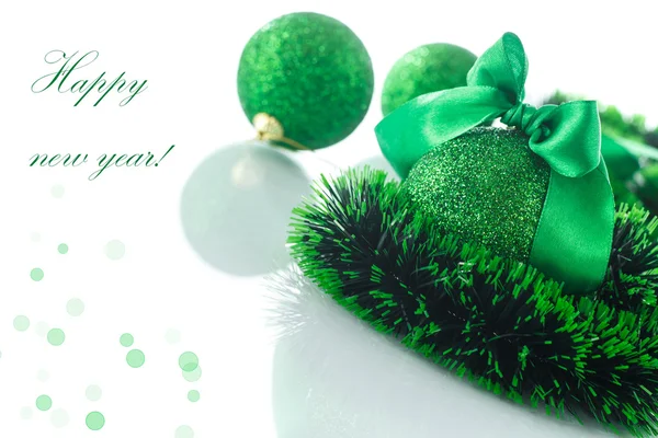 Árbol de Navidad adornos y bolas — Foto de Stock